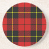 Wallace tartan red black plaid zandsteen onderzetter (Voorkant)