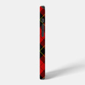 Wallace tartan rood zwart geruit iPhone hoesje (Linkerkant)