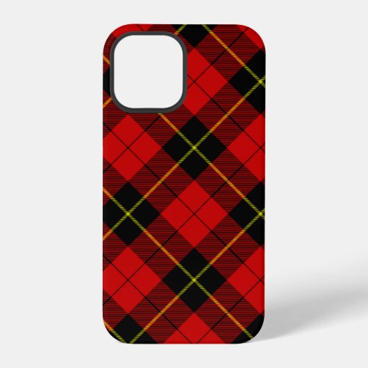 Wallace tartan rood zwart geruit iPhone hoesje (Achterkant)