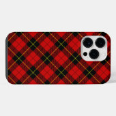 Wallace tartan rood zwart geruit iPhone hoesje (Achterkant horizontaal)