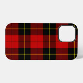Wallace tartan rood zwart geruit iPhone hoesje (Achterkant horizontaal)