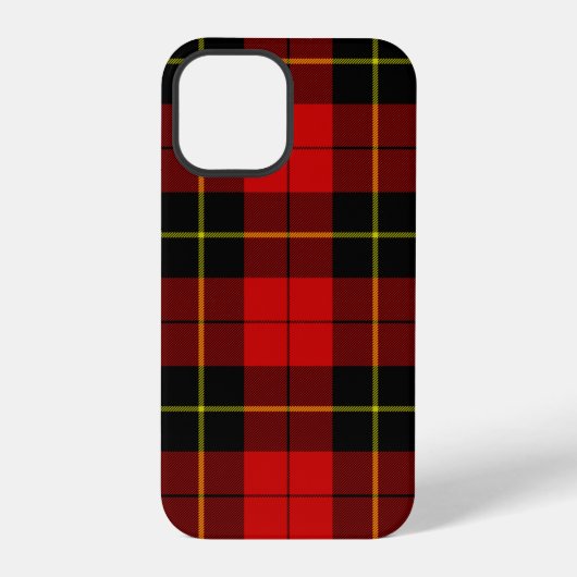 Wallace tartan rood zwart geruit iPhone hoesje (Achterkant)