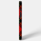Wallace tartan rood zwart geruit iPhone hoesje (Linkerkant)