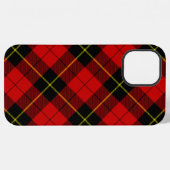 Wallace tartan rood zwart geruit iPhone hoesje (Achterkant horizontaal)