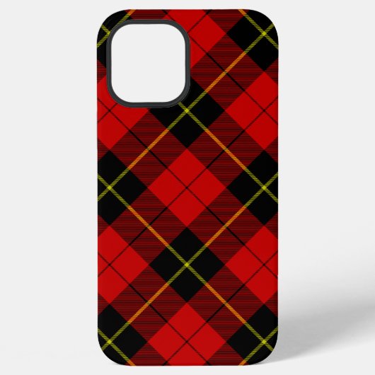Wallace tartan rood zwart geruit iPhone hoesje (Achterkant)