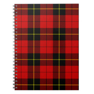 Wallace tartan rood zwart geruit notitieboek