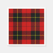 Wallace tartan rood zwart geruit servetten (Voorkant)
