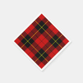 Wallace tartan rood zwart geruit servetten (Hoek)