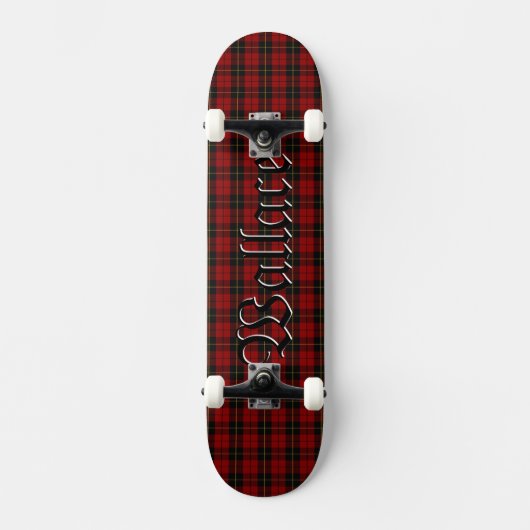 Wallace Tartan Schotse Clan Plaid Persoonlijk Skateboard (Voorkant)