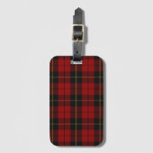 Wallace Tartan Scottish Clan Pset Pattern Bagagelabel (Voorkant (verticaal))