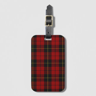 Wallace Tartan Scottish Clan Pset Pattern Bagagelabel