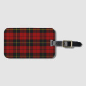 Wallace Tartan Scottish Clan Pset Pattern Bagagelabel (Voorkant (horizontaal))