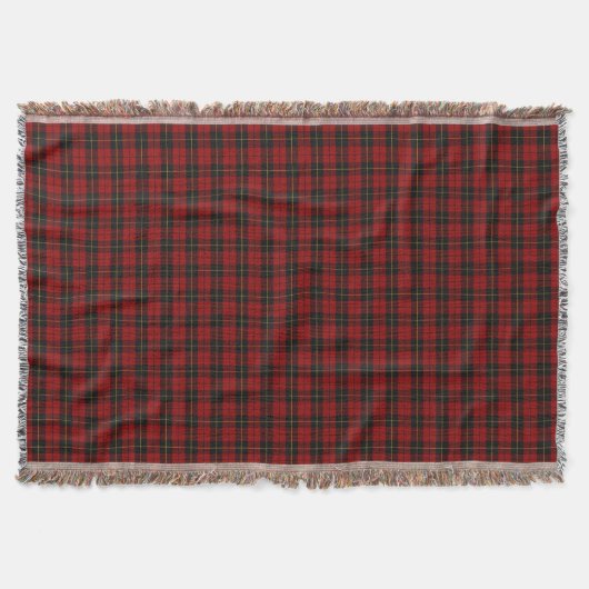 Wallace Tartan Scottish Clan Pset Pattern Deken (Voorkant)