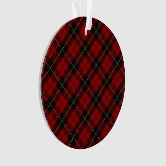 Wallace Tartan Scottish Clan Pset Pattern Ornament (voorkant)