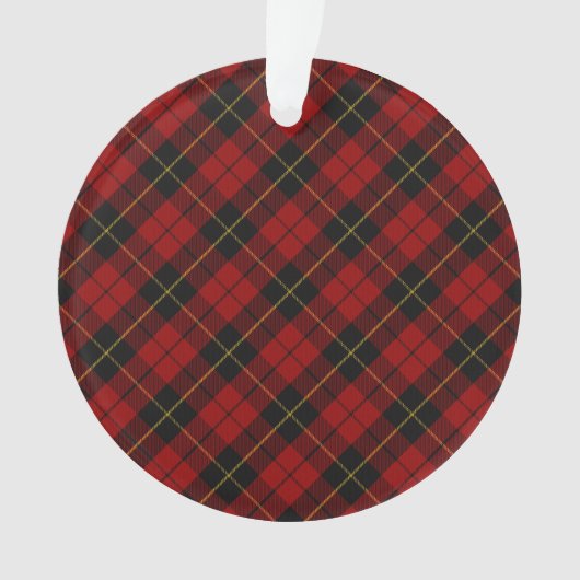 Wallace Tartan Scottish Clan Pset Pattern Ornament (voorkant)