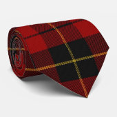 Wallace Tartan Scottish Clan Pset Pattern Stropdas (Opgerold)