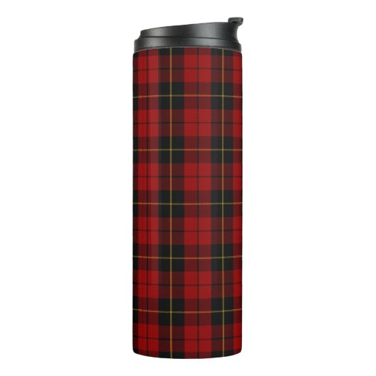 Wallace Tartan Scottish Clan Pset Pattern Thermosbeker (Gedraaid links)