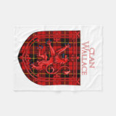 Wallace Tartan Scottish Plaid Lion Rampant Fleece Deken (Voorkant (Horizontaal))