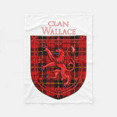 Wallace Tartan Scottish Plaid Lion Rampant Fleece Deken (Voorkant)