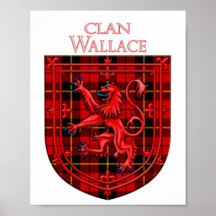 Wallace Tartan Scottish Play Lion Rampant Poster