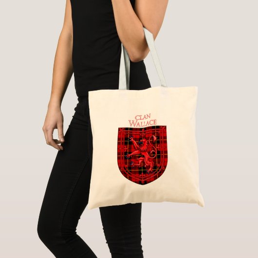 Wallace Tartan Scottish Play Lion Rampant Tote Bag (Voorkant (product))