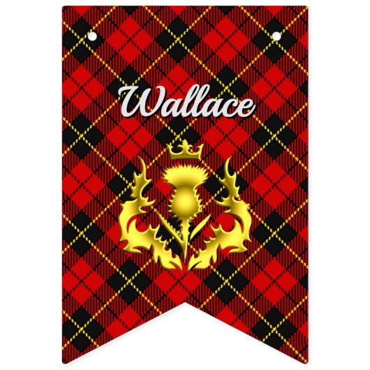 Wallace Wapen van het Schild & Tartan  Vlaggetjes (Tweede vlag)