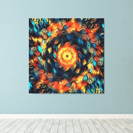 Wallburst stretched canvas Print (Insitu (Houten vloer))