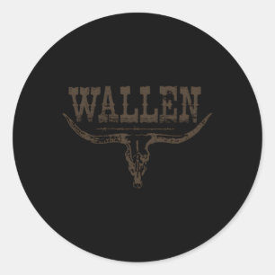 Wallen Western Wallen Bullhead Koe Wallen Ronde Sticker