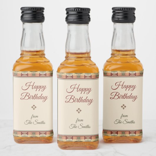 Waller Pattern Likeurfles Etiket (Flessen)