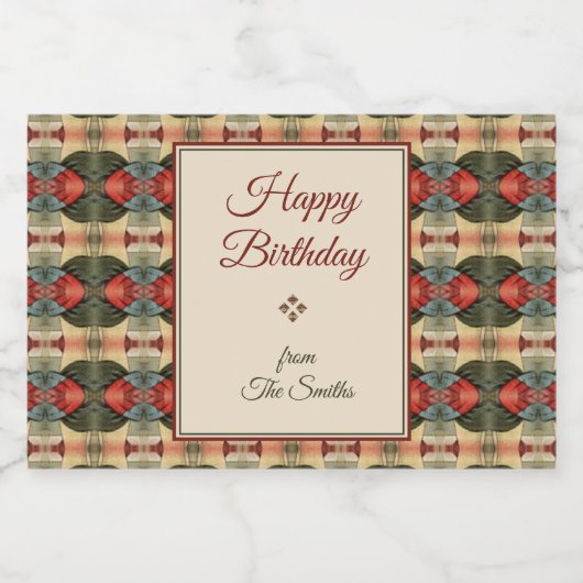 Waller Pattern Likeurfles Etiket (Enkel label)