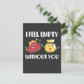 Wallet Money Pun Shopping Relatie Briefkaart (Staand voorkant)