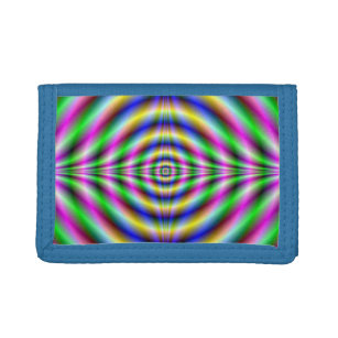 Wallet Psychedelic Neon Eye Drievoud Portemonnee