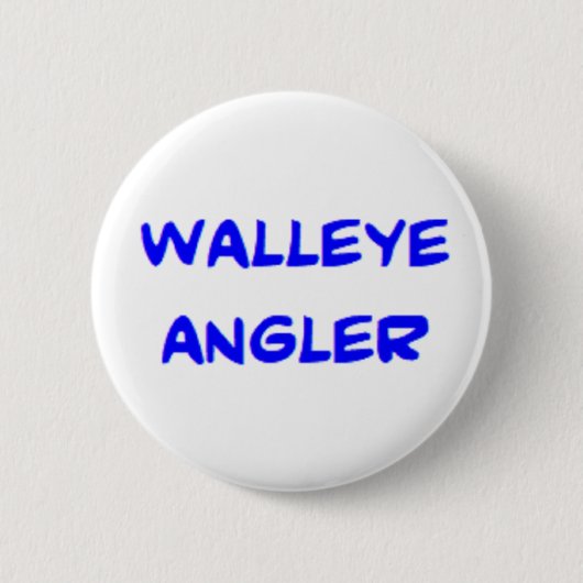 walleye angler, geweldige ronde button 5,7 cm (Voorkant)