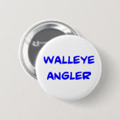 walleye angler, geweldige ronde button 5,7 cm (Voorkant /achterkant)