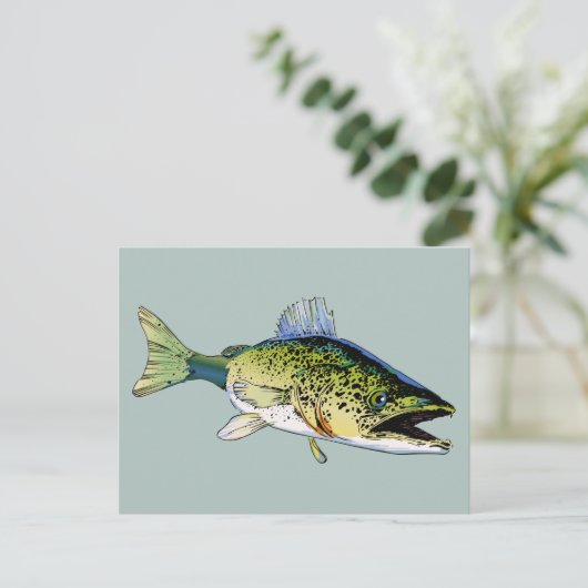 Walleye Briefkaart (Staand voorkant)