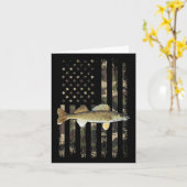 Walleye Camo Amerikaanse vlag1 Kaart (Gele Bloem)