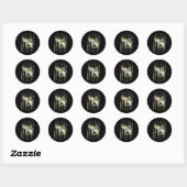 Walleye Camo Amerikaanse Vlag  Ronde Sticker (Vel)