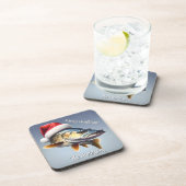 Walleye Draag een kerstmuts Bier Onderzetter (Rechterzijde)