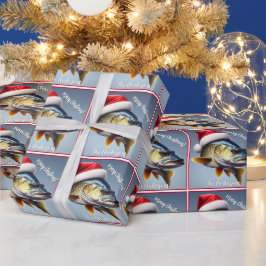 Walleye Draag een kerstmuts Cadeaupapier