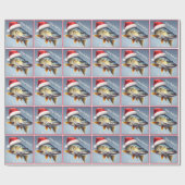 Walleye Draag een kerstmuts Cadeaupapier (Vlak)