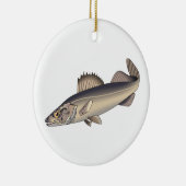 Walleye Fish Keramisch Ornament (Rechts)