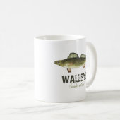 Walleye Fish Modern Fisherman Angler Koffiemok (Voorkant rechts)