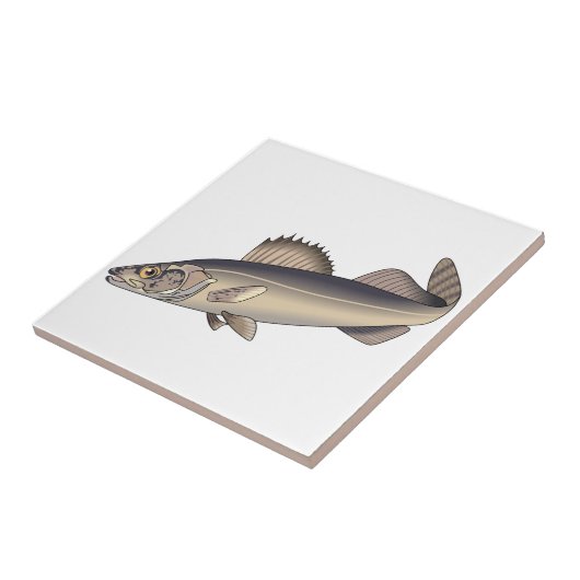 Walleye Fish Tegeltje (Zijkant)
