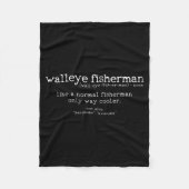 Walleye Fisherman Definition Funny Quote Fishing G Fleece Deken (Voorkant)