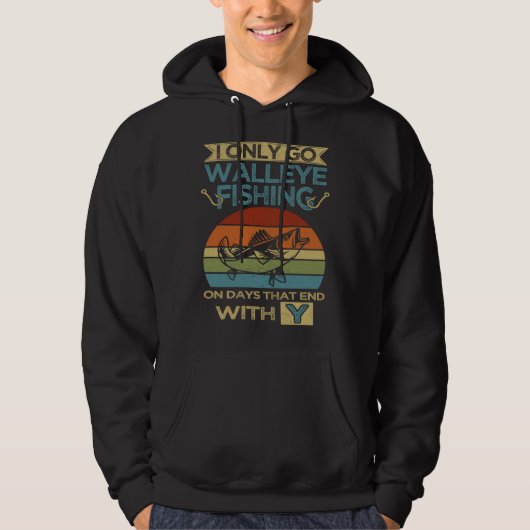 Walleye Fishing & Fisherman Angler Hoodie (Voorkant)
