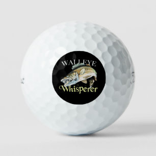 Walleye fluisteraar donkere achtergrond golfballen
