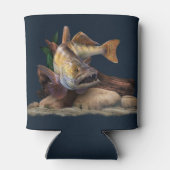 Walleye Gevist illustratie, Walleye Visser Blikjeskoeler (Achterkant)