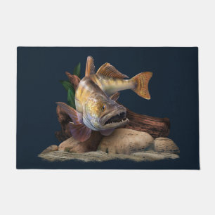 Walleye Gevist illustratie, Walleye Visser Deurmat