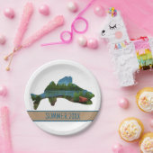 Walleye Gevist Tent Camping Lake Papieren Bordje (Feest)