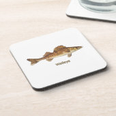 Walleye (Grote Meren) Drankjes Onderzetter (Linkerzijde)